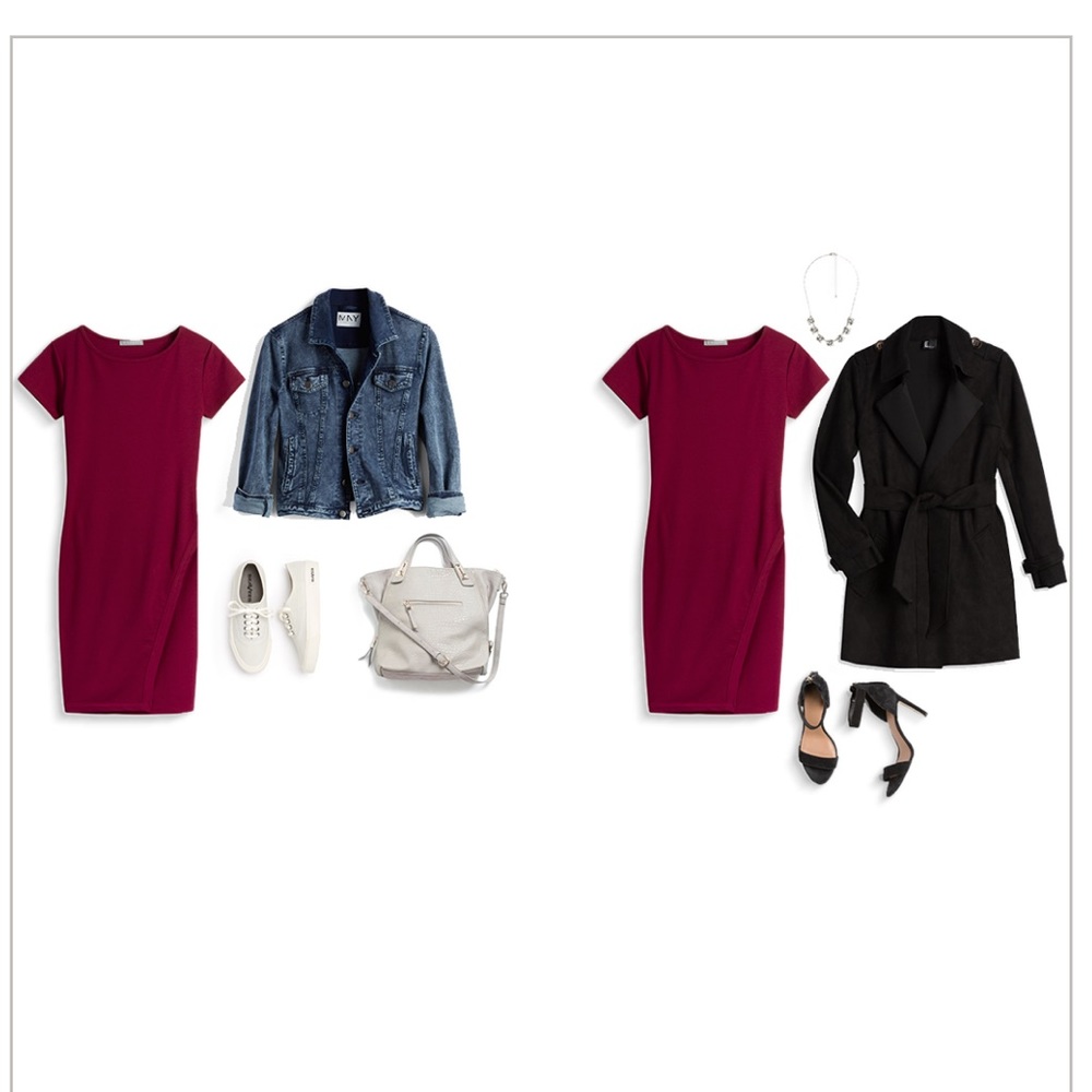 Burgundy Knit Dress